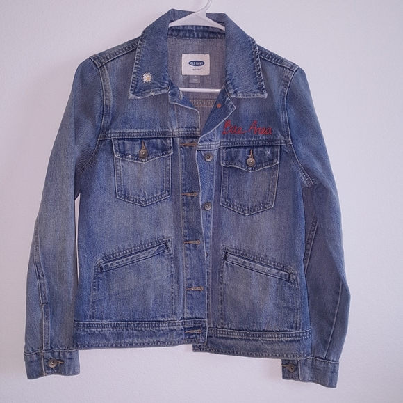 Old Navy Jackets & Blazers - OLD NAVY Denim Jacket w/ BAE AREA Embroidery NWOT